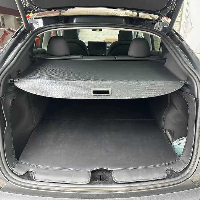 for Tesla New Model Y Juniper 2025 Cargo Curtain Cover Retractable Rear Trunk Luggage Carrier Privacy Protect Cover Accessories