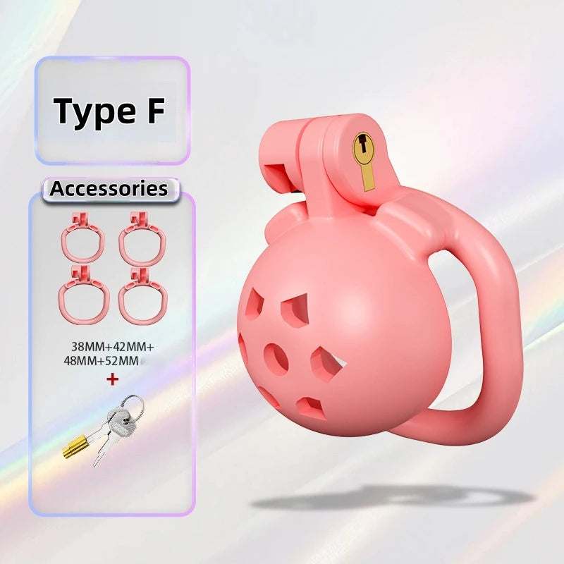 Male Chastity Cage Resin Breathable Design Secure Lock Anti Removal Discreet Device Adjustable Ring Personal Wellness Adult Toy