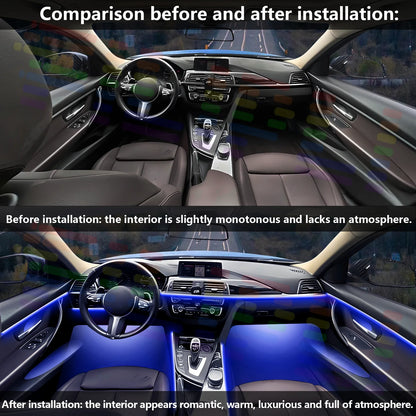 For Audi A4 B7 Customize Your Car’s Interior with Hidden LED Light Strips for Car Interiors Offering 64s APP RGB Symphony