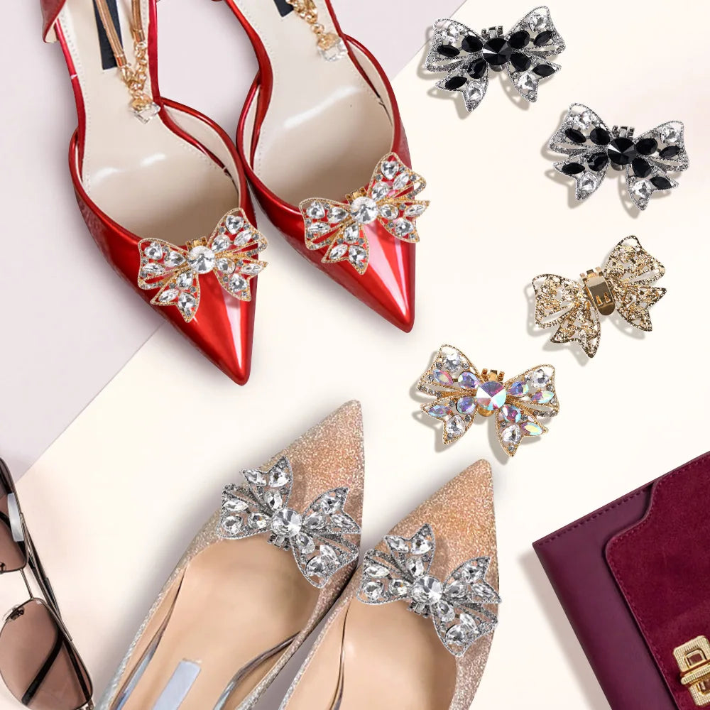 1Pc Shiny Shoes Clips Women High Heel Rhinestone Wedding Bride Shoes Charm Buckle Decorations Jewelry Shoes Accessories