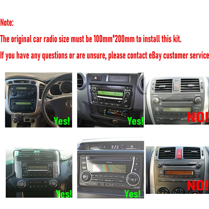 7" 4-64GB For Toyota Kluger 2007-2013 Car Stereo Radio Wireless Apple Carplay Android Auto Head Unit FM GPS BT