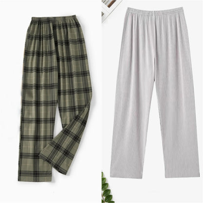 Pajama Pants Men's Pants Autumn and Winter 2025 New Printed Loose Pants Pure Cotton Spring & Fall Home Pants