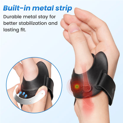 VELPEAU Thumb Basal Joint Splint for Osteoarthritis Arthritis and Tendinitis Pain, Upgraded Rubber CMC Thumb Brace for Women Men