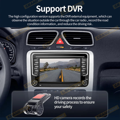 GRANDnavi Android13 Car Radio GPS For VW Volkswagen Skoda Octavia Golf 5 6 Touran Passat B6 Polo Jetta 2Din Multimedia Player