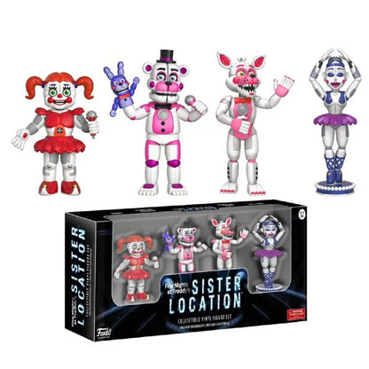 In Stock FNAFs bear's midnight harem five nights Bonnie/Freddy/Chica/Foxy Action Figure Model Toys Birthday Children's Gifts