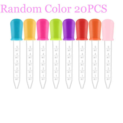 1-30Pcs Small Plastic Graduated Dropper Liquid Eye Ear Pipette Drawing Paint Tools Lab Experiment Toys For Children Kids Gift
