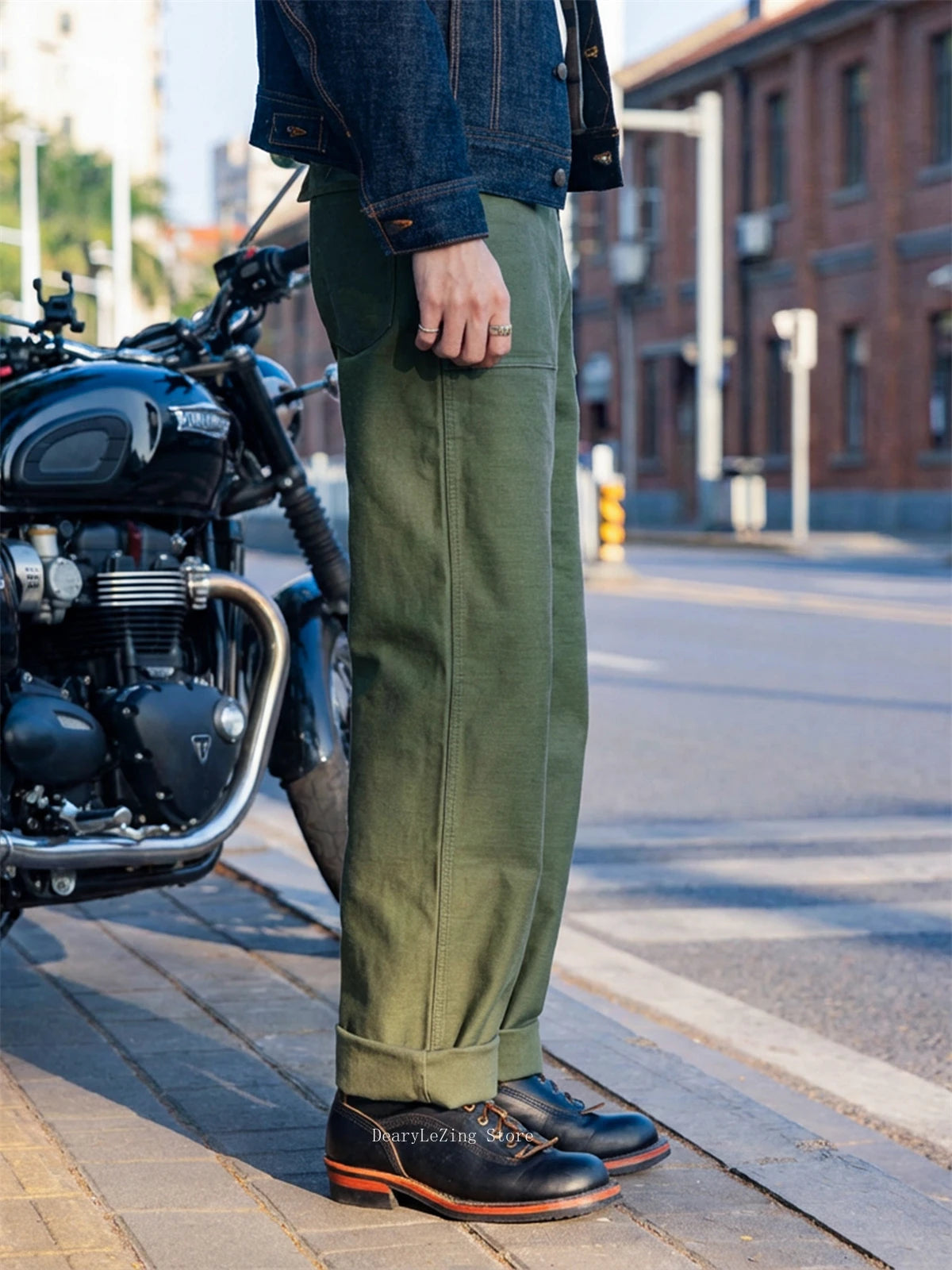 Red Tornado 15oz Sateen OG-107 Utility Pants Vintage Workwear Men's Military Style Casual Trousers Army Green