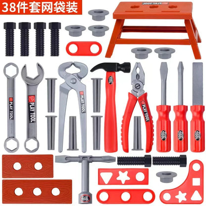 Kids Tool Set Pretend Play Drill Toy Screwdriver Toolbox, Role Play Construction Kit, Birthday Gift for Boys Toddler