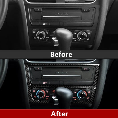 Car Center Console Gear Shift Panel Set, For Audi A4 S4 RS4 A5 S5 RS5 (2007-2016) Carbon Fiber Interior Sticker Trim Accessories