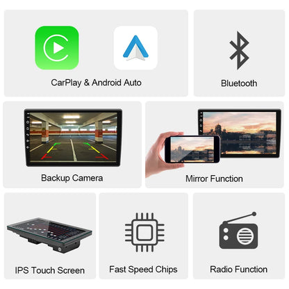HIPPCRON 2Din 7"/ 9" Car Radio Android Multimedia Video Player Wireless Carplay Android auto Universal LINUX System Touch Screen
