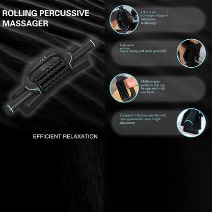 Electric Massage Handheld Roller Impact Massager For Deep Tissue And Muscle Relaxation, Rechargeable Rolling Percussive Massager