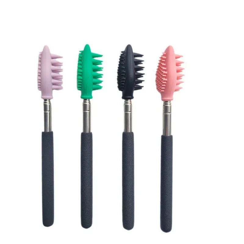1/4 pcs mix Itch Back Scraper Massager Brush Extendable Telescopic for Itch Tool Silicone Health Massage Tools Body Relaxation