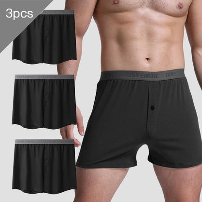 3PC  Modal u raised men's briefs mid-waist boxers Wicks sweat breathable sexy boxers for men