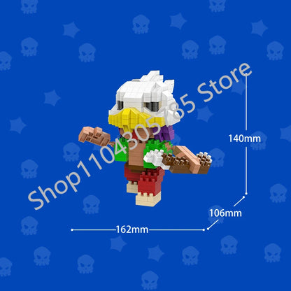 Mini Anime Brawl Stars Figures Pack Fashion Original Decorations Cartoon Heroes Model Dolls Boys Christmas Gifts Collectible