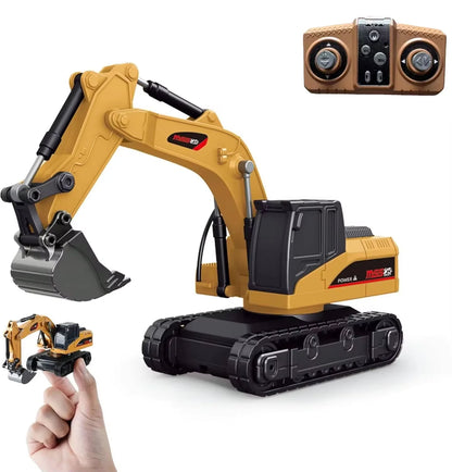1/64 Mini Remote Controlled Bulldozer, Forklift, Excavator Mining Car RC Engineering Vehicle - Gift for Boys Aged 3 and Over