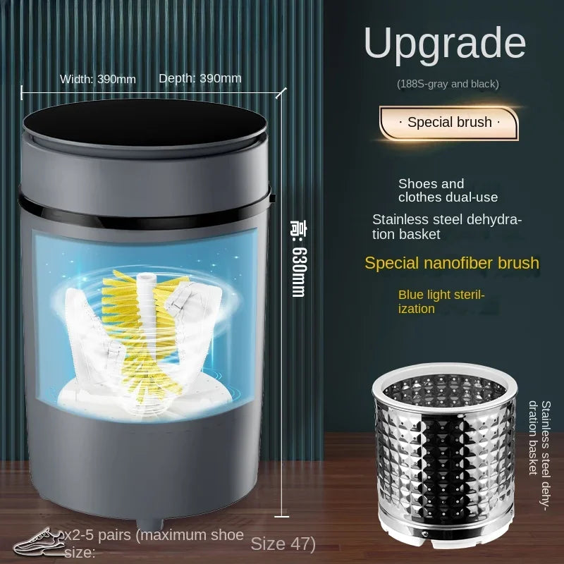 220V shoe washing machine, household small fully automatic shoe brushing machine, integrated with washing and stripping AG
