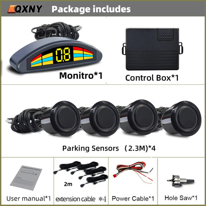 Professional Front Parking Sensor Kit Auto Car Prefix Parktronic Vehicle Assistant System Buzzer Alarm Volume Not Backup Radar