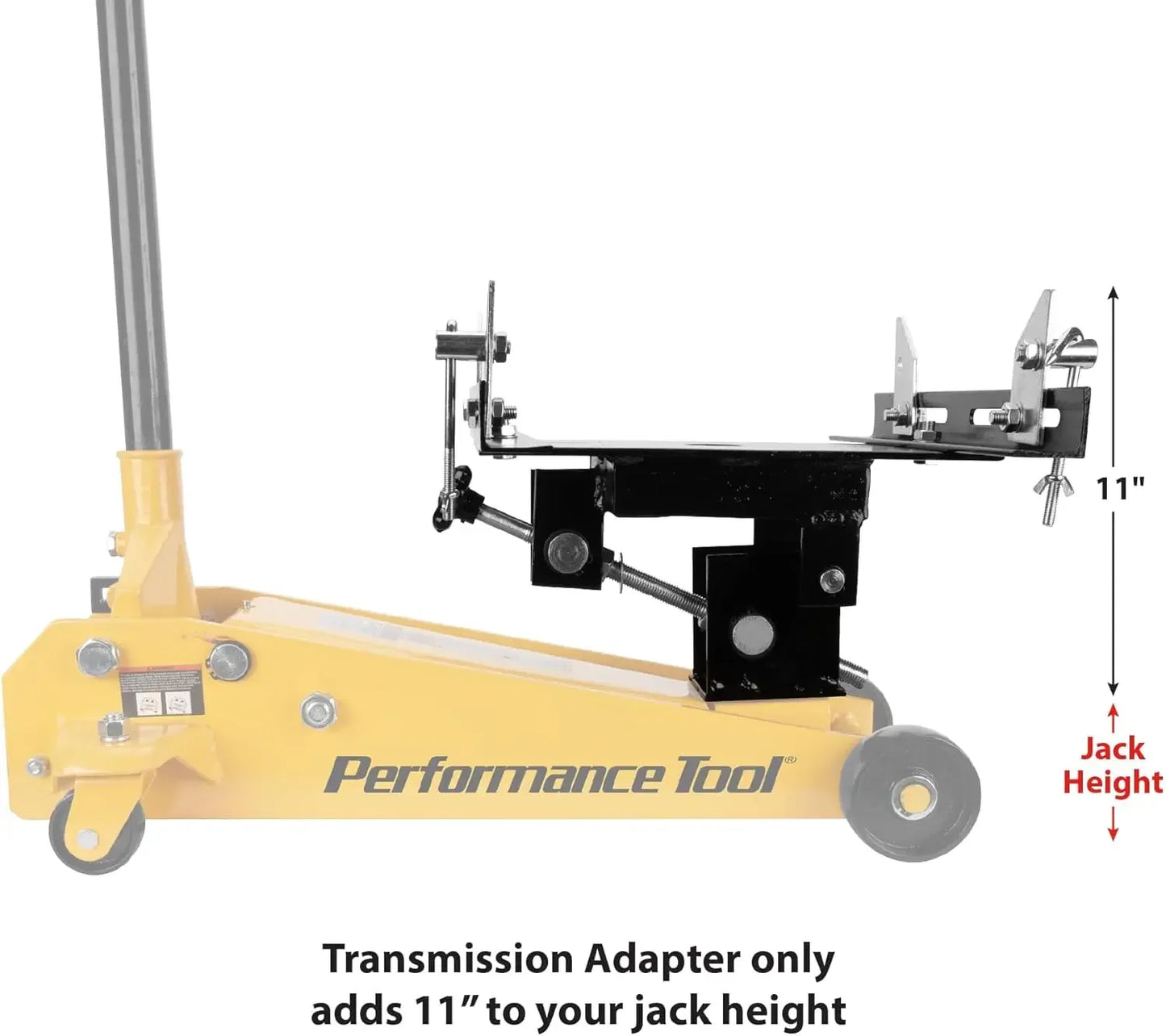 OMT transmission floor jack adapter for vehicle maintenance, 1/2 ton high capacity
