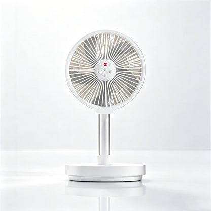 Remote control folding fan home bedroom outdoor camping fan silent LED light shaking left and right 10 inch desktop vertical fan