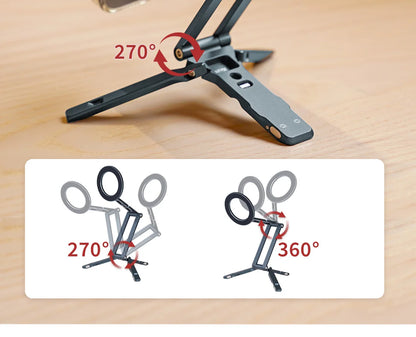 COBONE Magnetic Phone Tripod Holder Foldable Adjustable with Arca-Swiss for Phone Vlog Portable Desktop Phone Mount for Travel