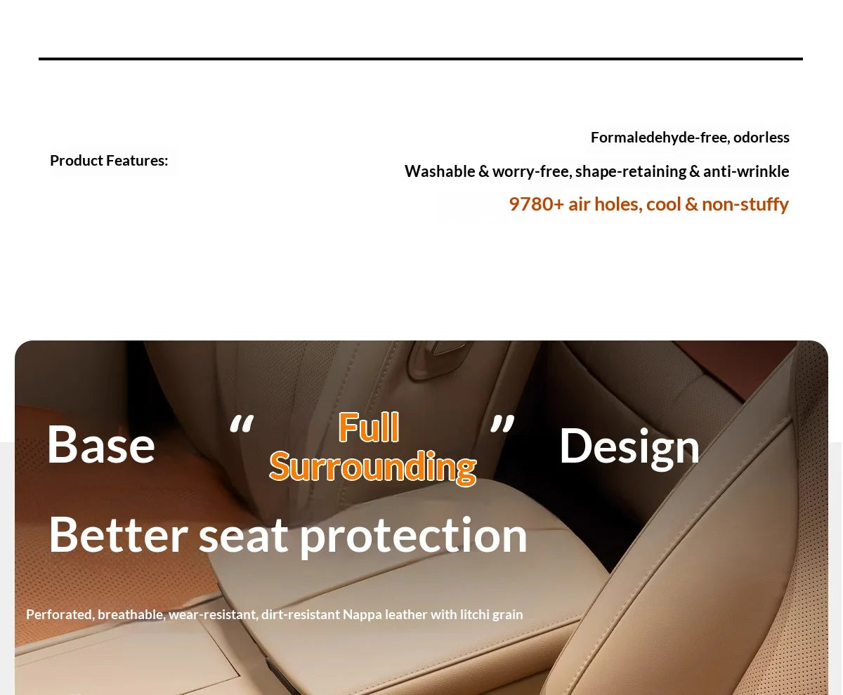 Universal High-End Summer Thin Car Seat Cushion Set for Four Seasons Interior Ventilation And Breathability