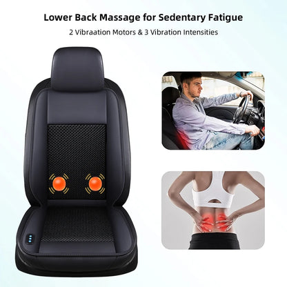 12V Summer Cooling Winter Heating Car Seat Cushion with 10 Turbo Fans Ventilation Heating Massage Function Optional Universal