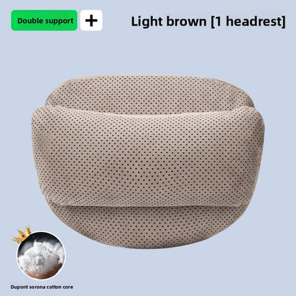 High Quality Universal SUV Car Headrest Cushion Car Seat Neck Pillow High-grade Leather Breathable Lumbar Support Car Pillow