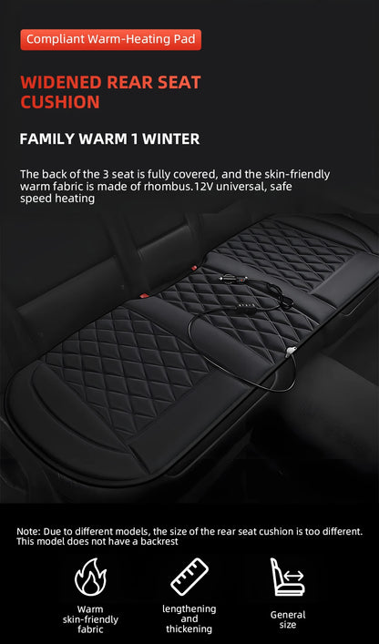 Yannice 12V Winter Heating Car Seat Cushion Fast Heated Household Cushion Keep Warm Car Seat Cover Universal Heated Seat Cushion