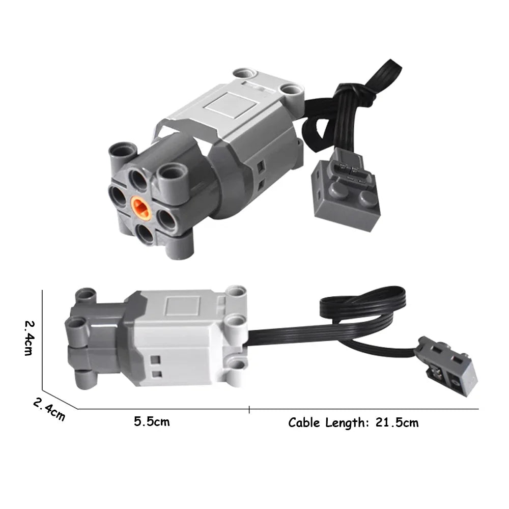9PCS MOC Power Functions Pack M L Motor 8883 88003 Extension Wire 8886 8869 8870 Speed Adjust Remote Control Building Blocks