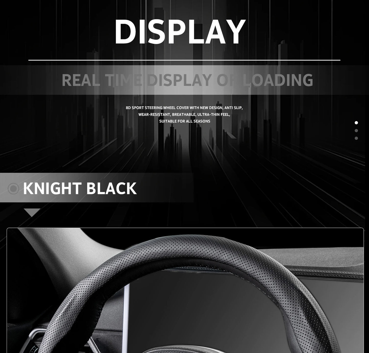 2026 New Ultra-Thin Car Steering Wheel Cover All-Season Universal  Anti-Slip Sweat-Absorbent Suede Nappa Automotive Interior