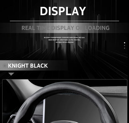 2026 New Ultra-Thin Car Steering Wheel Cover All-Season Universal  Anti-Slip Sweat-Absorbent Suede Nappa Automotive Interior