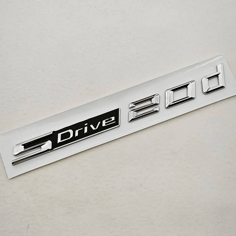 3D ABS Car Styling Logo sDrive 20i 20d Emblem Badge Sticker For BMW X1 X2 X3 Z4 Trunk Fender Decal Gloss Black Silver Accessorie