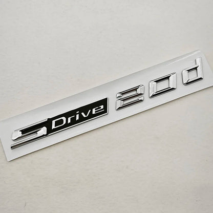 3D ABS Car Styling Logo sDrive 20i 20d Emblem Badge Sticker For BMW X1 X2 X3 Z4 Trunk Fender Decal Gloss Black Silver Accessorie