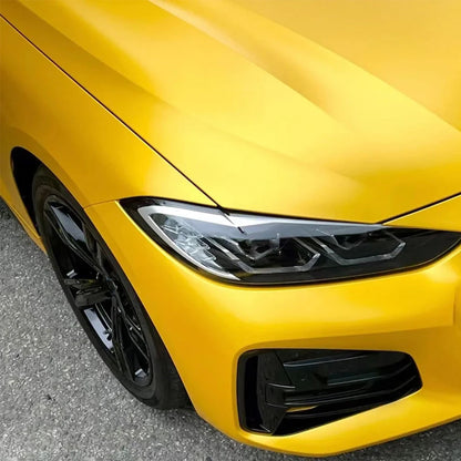 Car Sticker Color Change Vinyl Film Matte Metallic Yellow PET Bubble Free Wrapping Car Accessories Auto Self Adhesive Decals