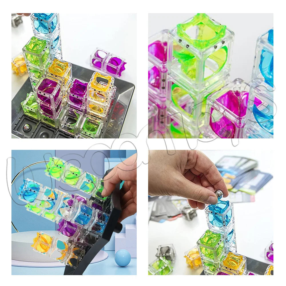 Stereoscopic Gravity Color Space 3D Maze Escape Ball Thinking Toy Three-dimensional Ball Game Children's Puzzle Focus Training