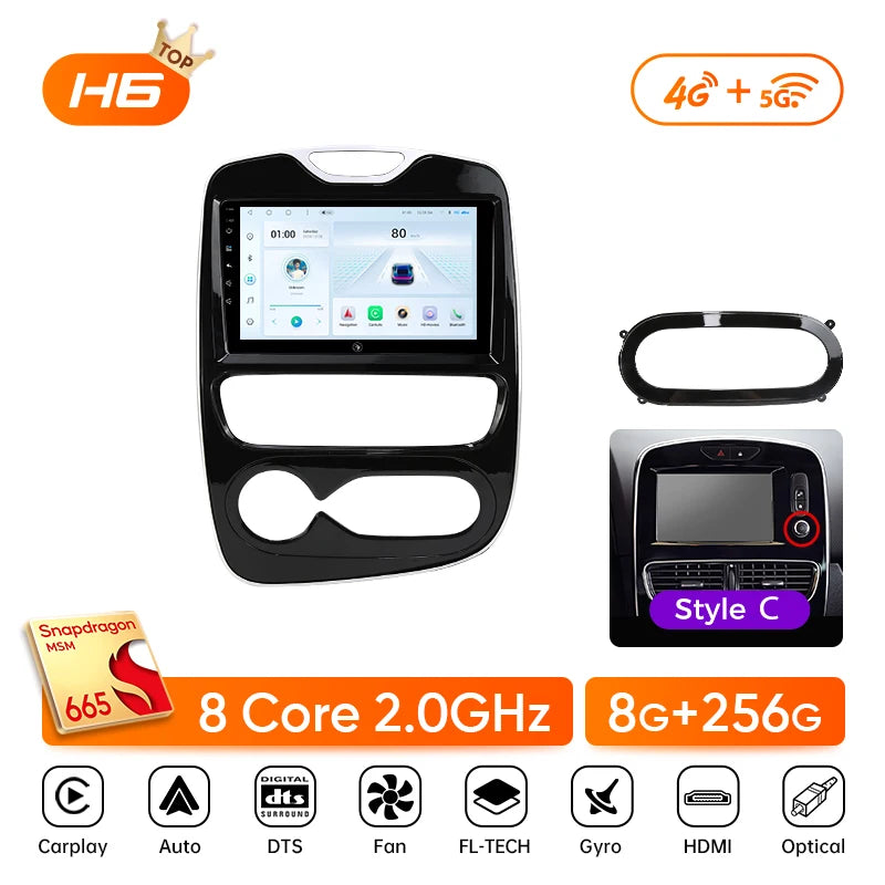 Ainavi Car Radio For Renault Clio 4 2012 2013 2014 2015 2016 2017 2018 Wireless Carplay Android Auto Multimedia 2 Din autoradio