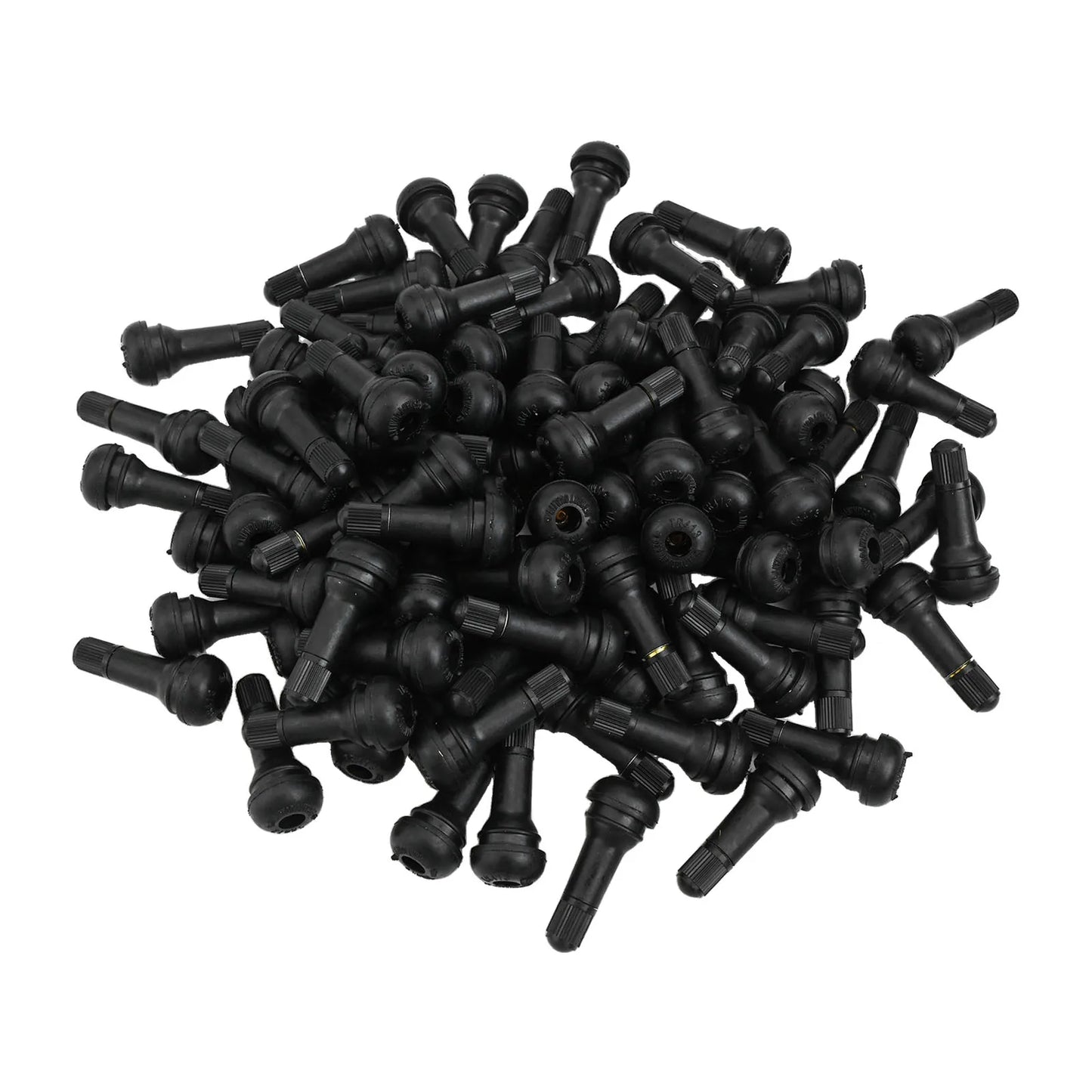 100 Pcs Rubber Valves Tyre Rubber Valve TR413 Tubeless Car Wheel Tire Valve Stems With Cap Dust Cap For Car Motorcycle ATV