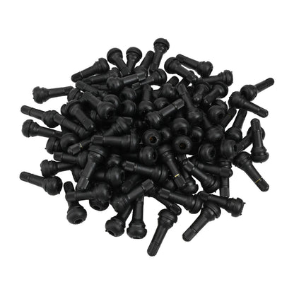 100 Pcs Rubber Valves Tyre Rubber Valve TR413 Tubeless Car Wheel Tire Valve Stems With Cap Dust Cap For Car Motorcycle ATV