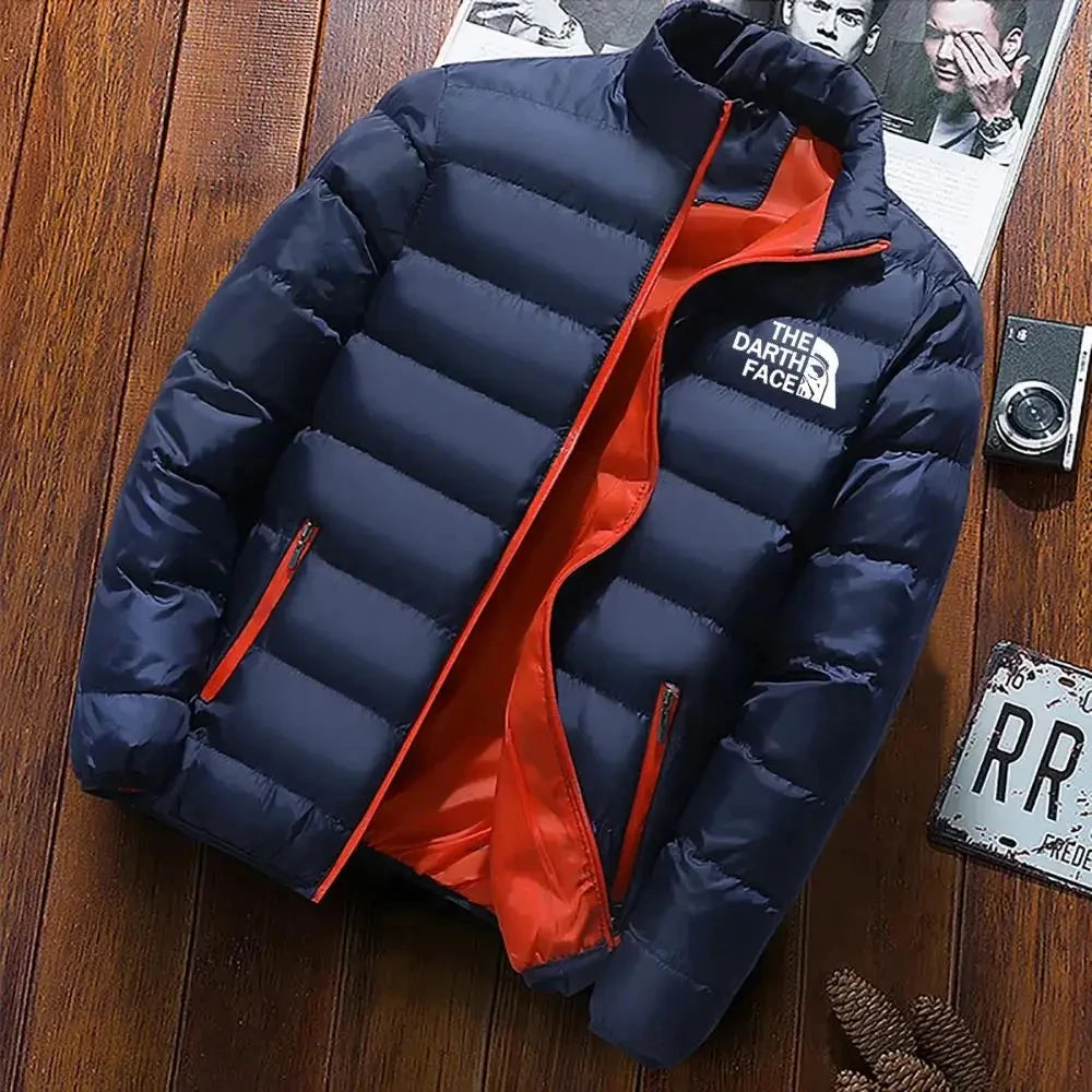 2024 Men's Cotton Clothing Fashion Brand Jacket Sports Bicycle Printed Street Warm Business Casual Top New Style