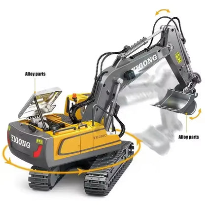 RC Car Children Toy Remote Control Car Toy Boy Excavator Dump Truck Bulldozer Electric Grab Pushdozer Kid Alloy Model Toys Gifts