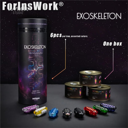 WANWU EDC EXOSKELETON 2.0 PMMA Aluminum Exoskeleton Mechanical Magnetic Sliders Accessories Stress Relief Toy