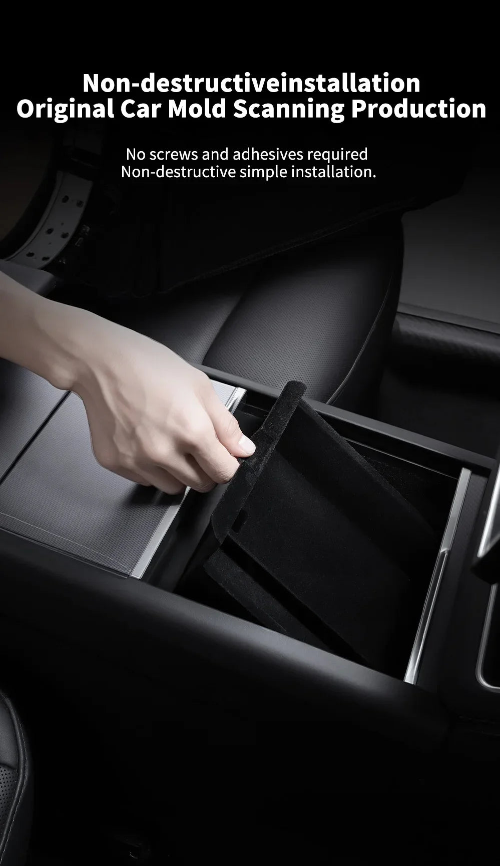 For Tesla Model 3/Y/YL Highland Juniper 2026 Center Armrest Hidden Storage Box Cup Holder Console Organizer Box Accessories