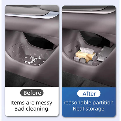 For 2025/2026 ZEEKR 7X Central Control Lower Level Organizer Storage Box Armrest Box Below Silicone Tray Car Accessory