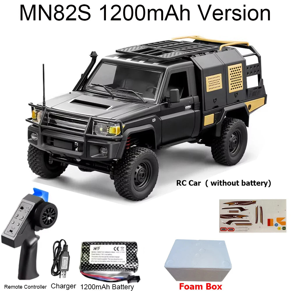 MN82S MN82 MN82PRO RC Car 1/12 4WD 2.4G Remote Control Car Climbing Off-road RC Crawler LED Light Truck RC Toys As Kids Gift