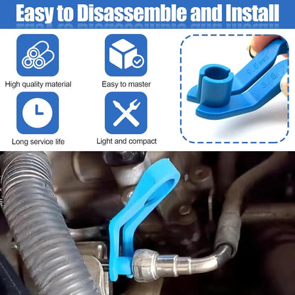 7/16PCS Fuel Line Disconnect Tool Set Auto AC Oil Pipe Quick Removal Tool Angled Fuel Line Replacement Kit