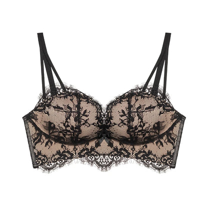 Women’s Victorian French Lace Bra Set, Push Up for Small Breasts with Side Support, Anti Dropping Sexy Lingerie MOYISU Sexy AB