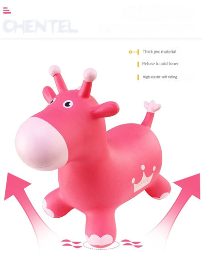 Animal Inflatable Bouncy Horse Hopper Soft Vaulting Horse Bouncer PVC Jumping Leech Ride on Baby Play Toys Balance Training