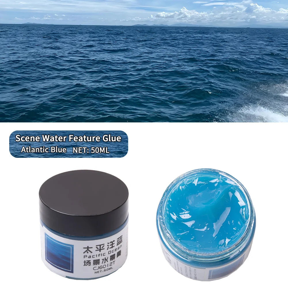 Landscaping Waterscape Paste Rivers/Oceans/Lakes/Static Simulated Water Effect Cream Scene Diy Modeling Making for Dioramas 50ml