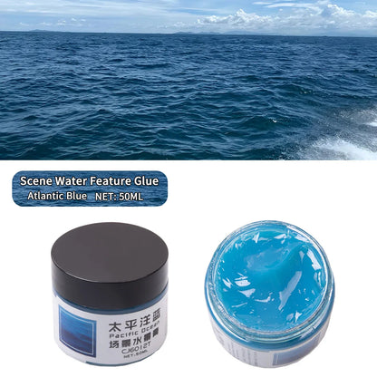 Landscaping Waterscape Paste Rivers/Oceans/Lakes/Static Simulated Water Effect Cream Scene Diy Modeling Making for Dioramas 50ml