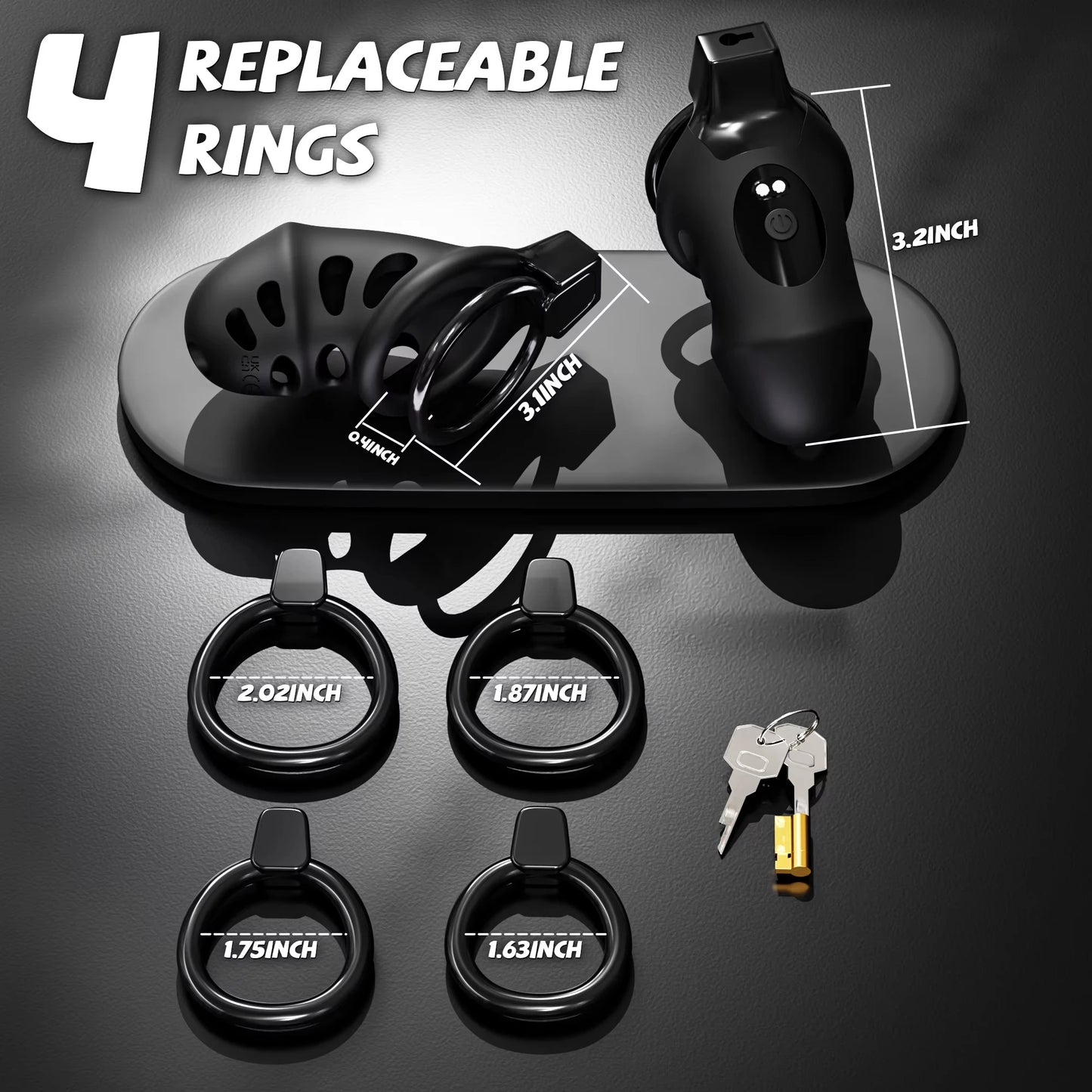 SENSIVO APP Control Vibrating Chastity Cage Cock Cage Devices with 10 Vibrations Penis Bondage Lock BDSM Adult Sex Toys for Men